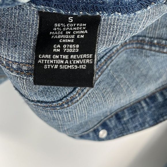 Vintage Mudd Jean Jacket with Lace up and Embroidery - Picture 9 of 9